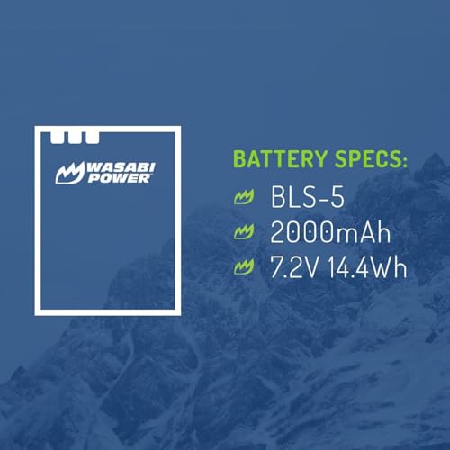 Wasabi Power Battery for Olympus BLS-5, BLS-50, PS-BLS5 & E-420, E-450, E-600, E-620, Pen E-P1, E-P2, E-P3, E-PL1, E-PL3, E-PM1, OM-D E-M10 Mark II, III, IIIs, IV - Image 3