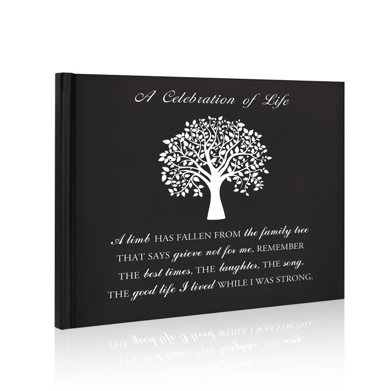 SOITIS Funeral Guest Book Memorial Guest Book for Funeral Tree of Life 80 Pages Funeral Signin Book  A Celebration of Life
