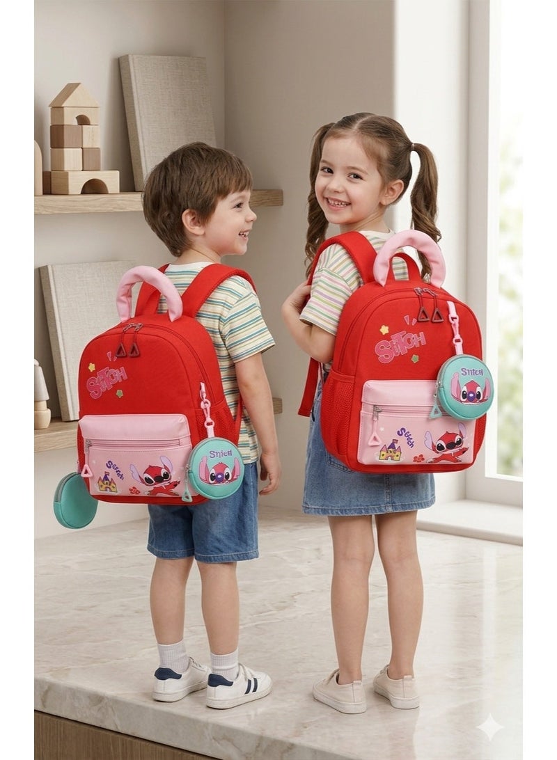 stitch kids backpack,for nursery,preschool and travelling,31x26x11 cm - Image 2