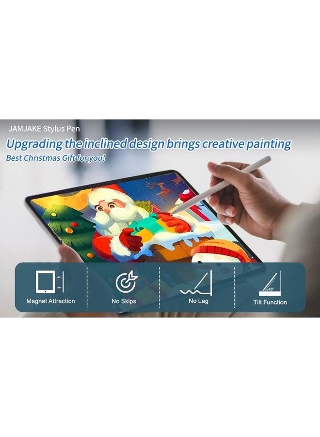 JAMJAKE Stylus Pen for iPad with Tilt Sensitive and Fast Charge, JAMJAKE iPad Pencil Compatible with 2018-2022 Apple iPad Pro 11/12.9 Inch,iPad 10/9/8/7/6 Gen,iPad Mini 5/6 Gen,iPad Air3/4/5 Gen - Image 3