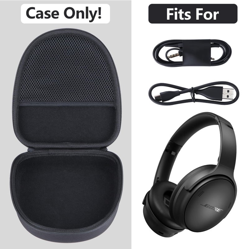 RIYADAone Hard Case Replacement for Bose QuietComfort QC Ultra QC45 QC35 QC25 QC15 QCSE Noise Cancelling Headphones (Black Case) - Image 3