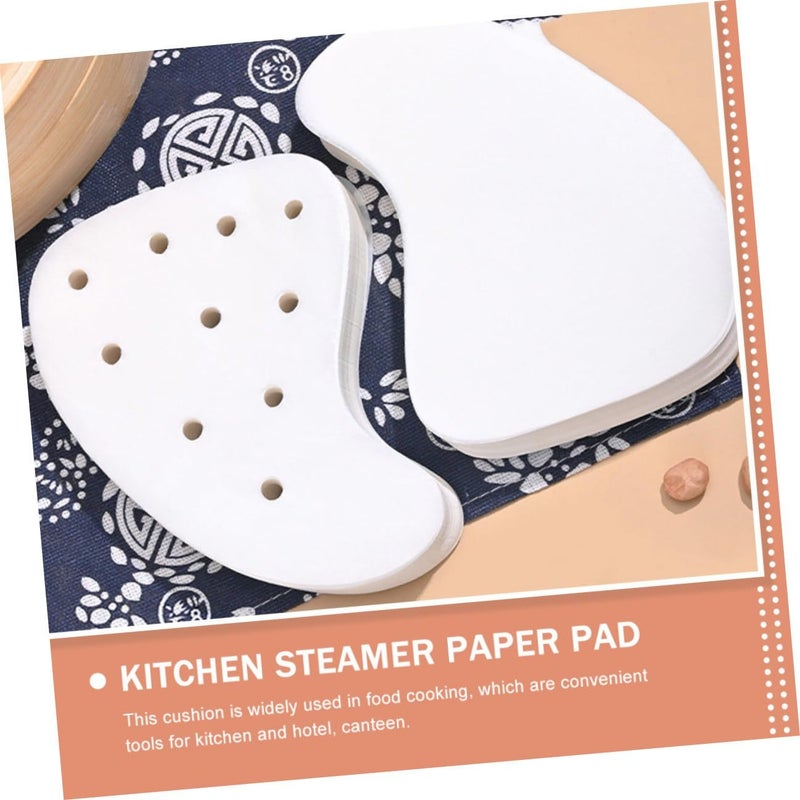 500 Pcs Perforated Non Stick Steamer Paper Liners Kitchen Baking Mats for Dim Sum Cake and Buns - Image 4