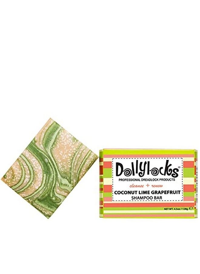 Dollylocks - Organic Shampoo Bar For Dreadlocks Vegan Shampoo With Coconut Oil Essential Oils Sea Salt Plantbased Shampoo Bars For Hair Residue Free & Cruelty Free 4.5Oz Coconut Lime Grapefruit - Image 1