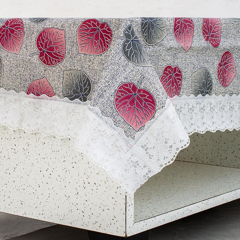 Clairs Waterproof Table Cover for Outdoor Use, 40x60 Inches, Floral Printed Design, PVC Material (Grey 40x60) - Image 1