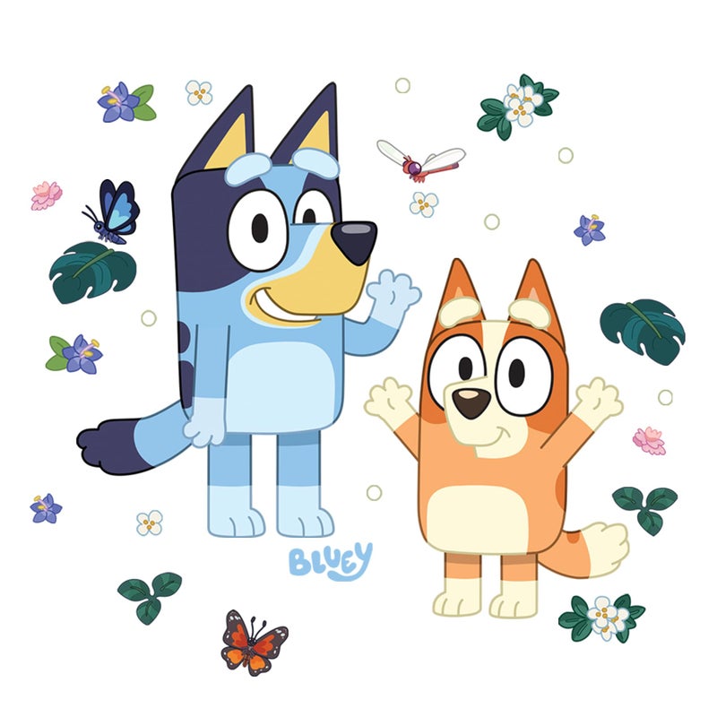 RoomMates Bluey and Bingo Character Blue Peel and Stick Wall Decals, RMDM5560 - Image 1