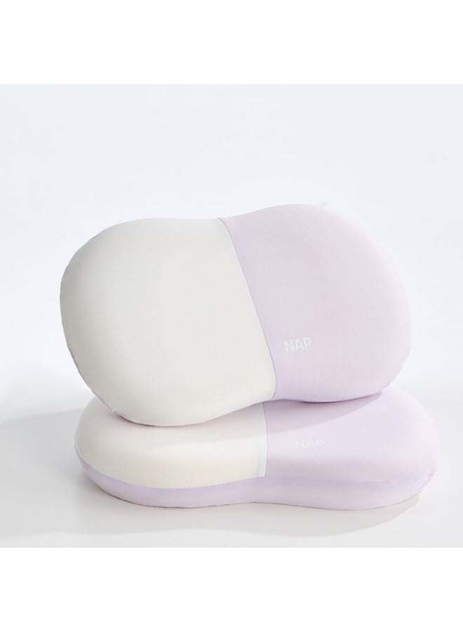 Bentifar Ergonomic Pillow for Sleeping, Cervical Neck Pillow Memory Foam for Relief, Odor-Free, Cooling Pillow for Side Back and Lying Sleepers (Purple) - Image 1