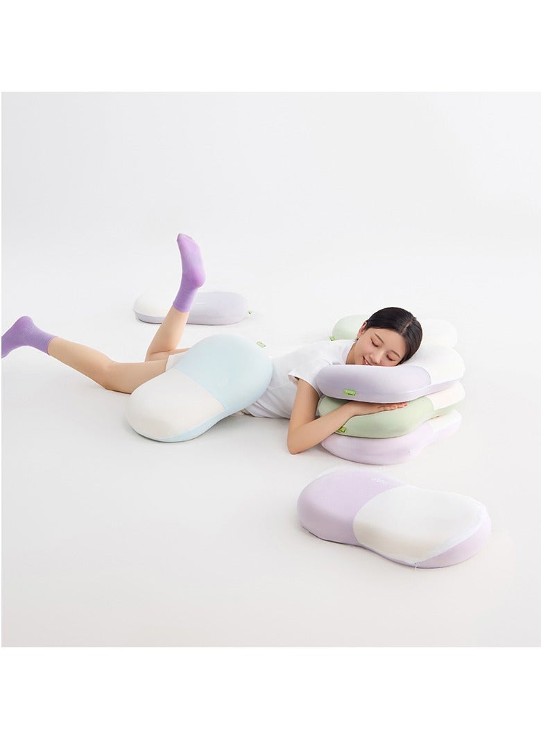 Bentifar Ergonomic Pillow for Sleeping, Cervical Neck Pillow Memory Foam for Relief, Odor-Free, Cooling Pillow for Side Back and Lying Sleepers (Purple) - Image 4