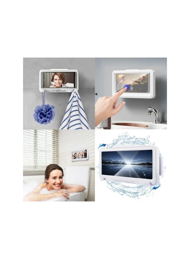Green Tiger Shower Phone Case Holder with 360° Rotation | Bathroom Wall Mount for Shower, Tub, Kitchen | Anti-Fog, High Sensitivity Case Mounting Box - Image 2