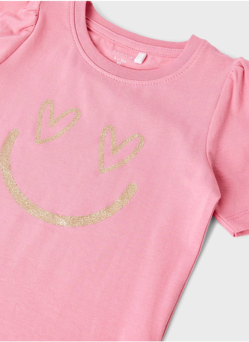 NAME IT - Kids Shimmer Print Top - Image 1