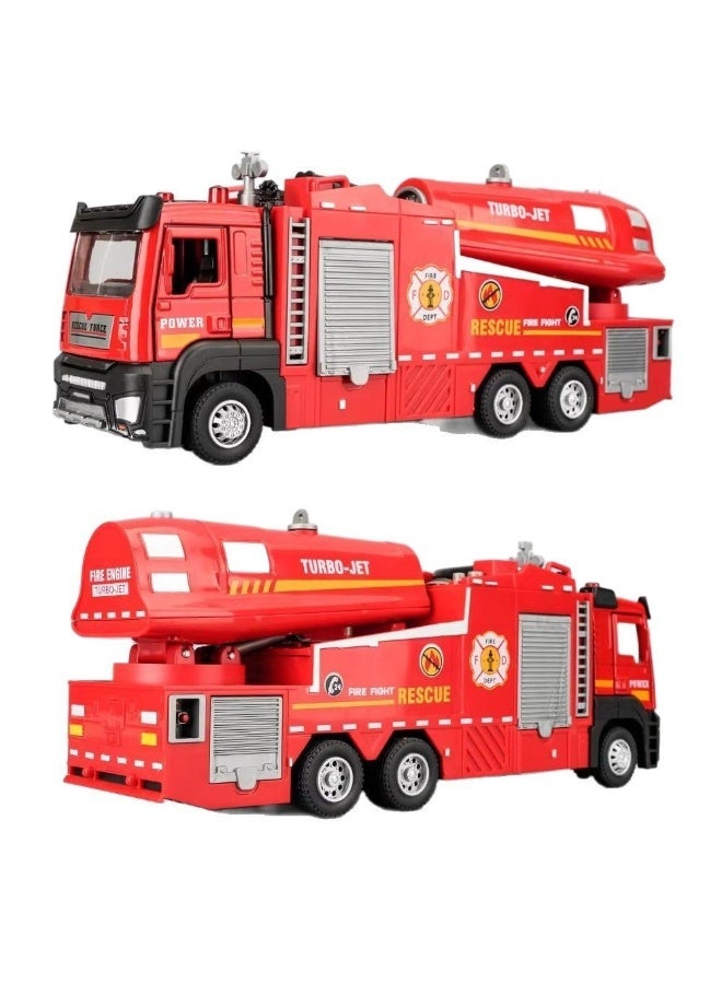 Children Alloy Fire Truck Toys, Sprayable Water Fire Truck, Sprinkler Truck Ladder Truck, Rescue Engineering Truck Toys, Boy Gifts - Image 5