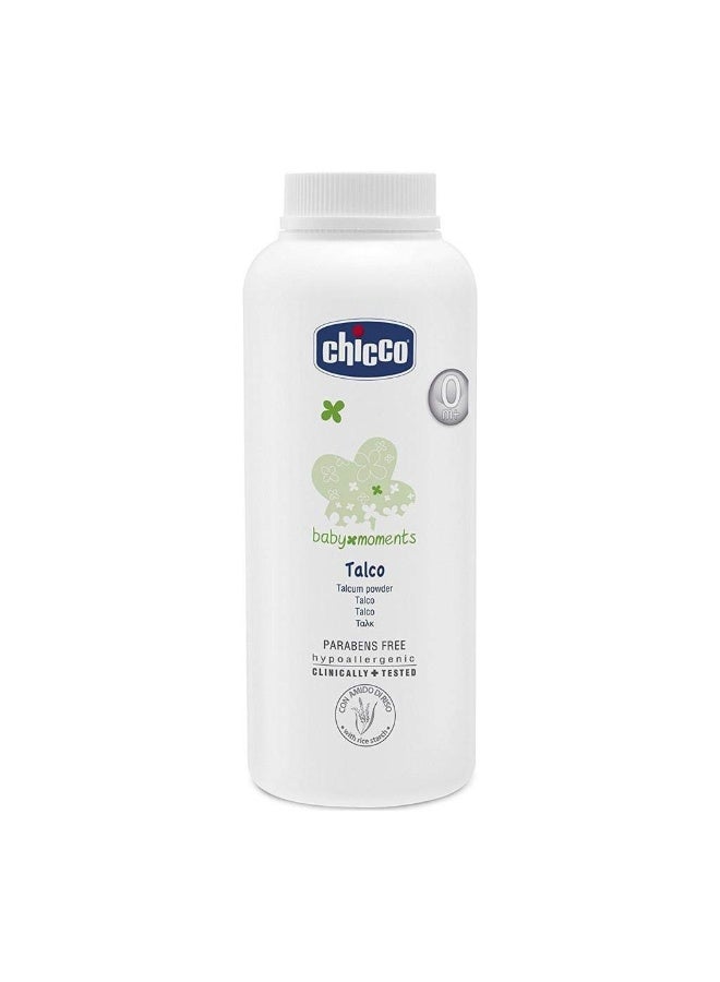 Chicco Baby Moments Talcum Powder for Babies | Soothes & Moisturises Baby's Skin with Allantoin and Zinc Oxide | Vegetarian, Dermatologically tested, Paraben free, 0m+ (150 g) - Image 1