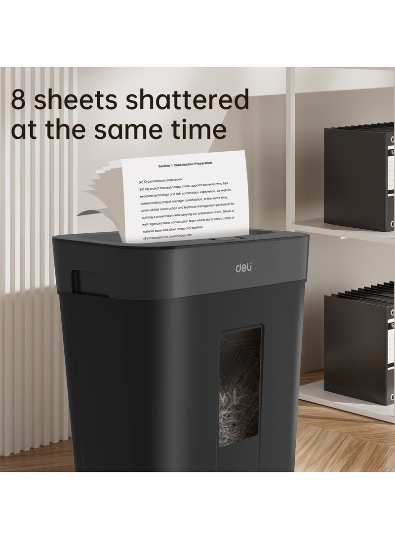 Deli ET023 Paper Shredder, 8-Sheet Capacity, 10min, 15L – ideal for office use - Image 4