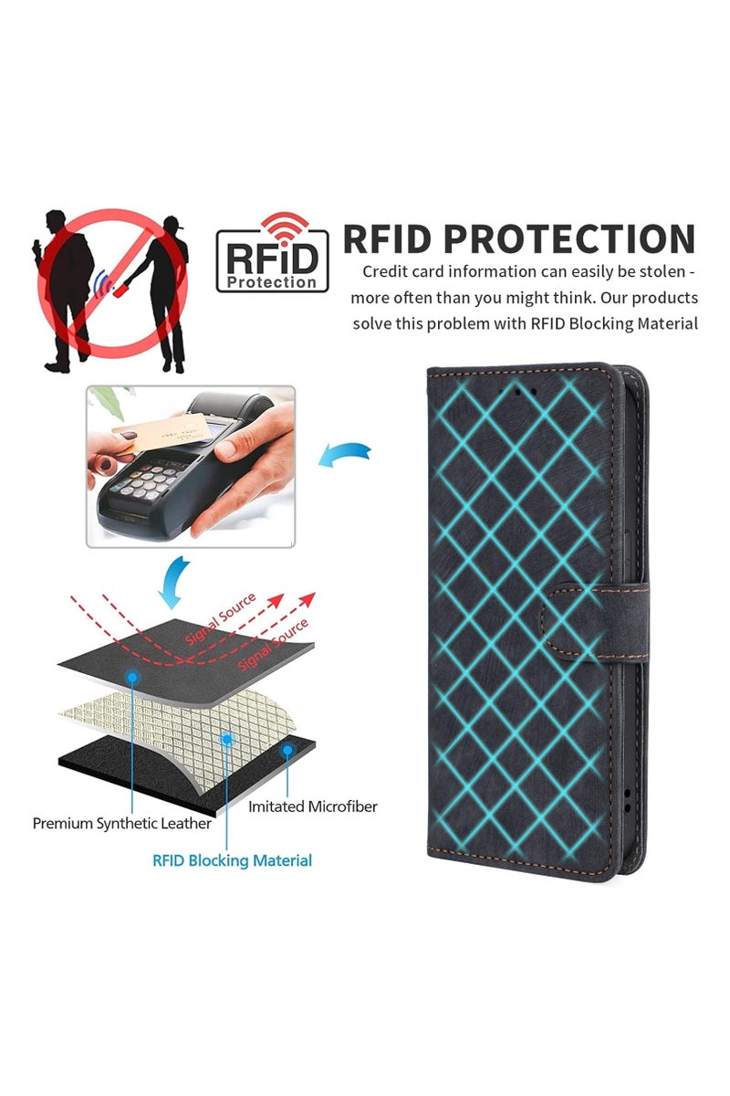 general Wallet-style protective case for Infinix Hot 60 Pro Plus, with 【credit card holder】 【RFID shielding】, PU leather flip cover protective case for Infinix Hot 60 Pro Plus - Image 5