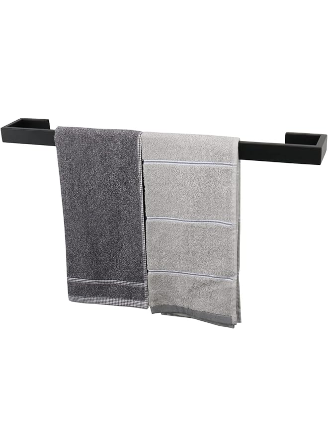 S-TOP Bath Towel Bar Stainless Steel, Towel Holder for Bathroom Wall Mounted Towel Rack Bathroom Hardware Accessories 60 cm Black - Image 1