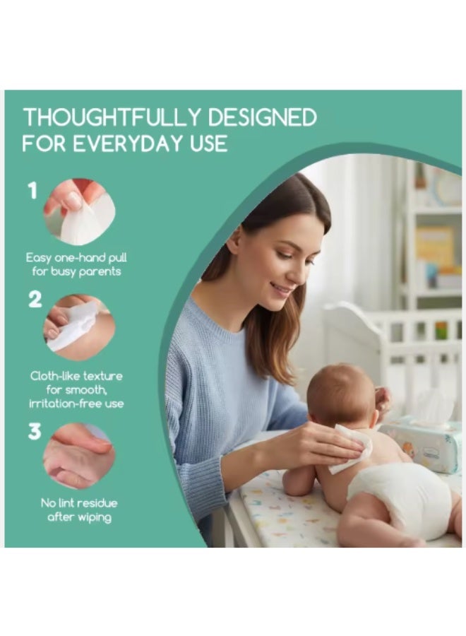 Gentle Baby Wipes 80 Pack – Moisturizing Soft Wet Wipes for Diaper Changes and Everyday Cleaning - Image 4