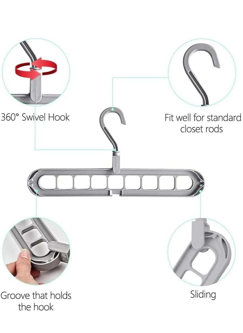 RATSAW - Space Saving Clothes Hangers Multifunctional Smart Closet Organizer Innovative Design for Heavy Clothes Pants,Shirts Dresses Coats 5 Pack - Image 1