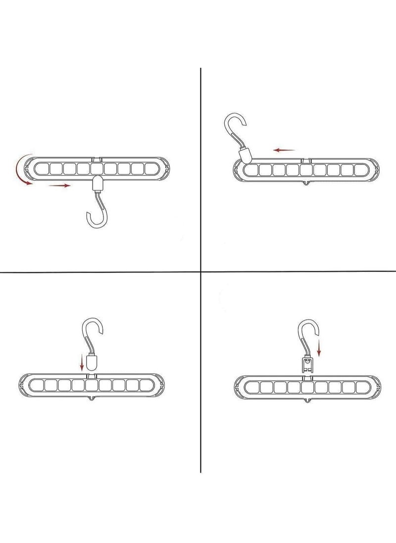 RATSAW - Space Saving Clothes Hangers Multifunctional Smart Closet Organizer Innovative Design for Heavy Clothes Pants,Shirts Dresses Coats 5 Pack - Image 1