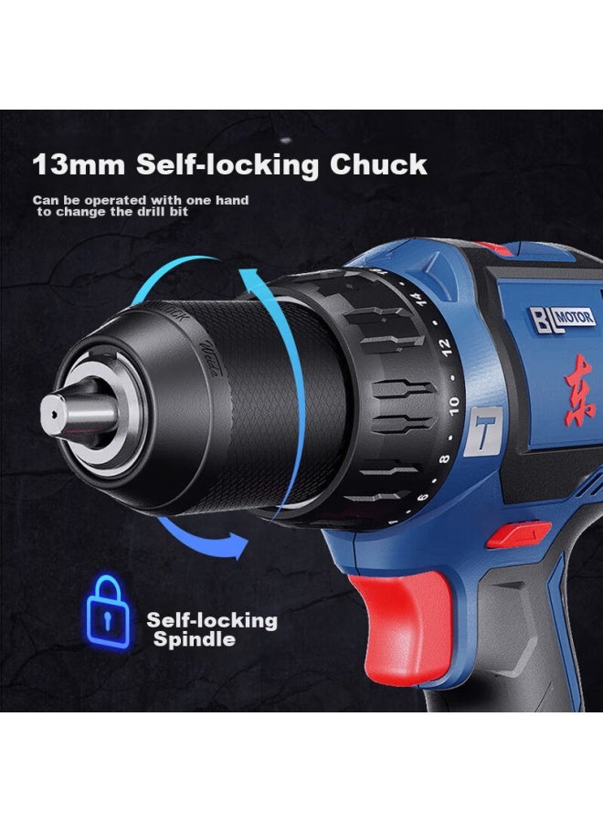 DONG Cheng Dongcheng 20v Brushless Impact Drill, Household Electric Drill, Tool Box, Power Tool Set, Dcjz05-13t - Image 3