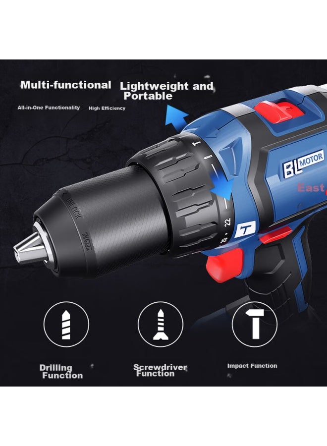 DONG Cheng Dongcheng 20v Brushless Impact Drill, Household Electric Drill, Tool Box, Power Tool Set, Dcjz05-13t - Image 4
