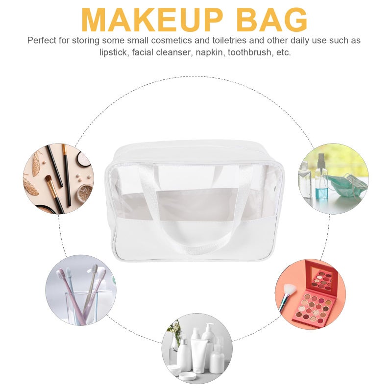 Large Capacity Waterproof Hanging Toiletry Bag Travel Cosmetic Organizer Pouch White - Image 4