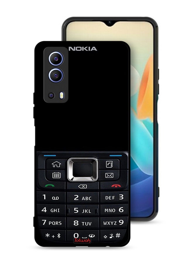 Tolwak Vivo Y72 5G Protective Case Cover Old Phone Pattern - Image 1