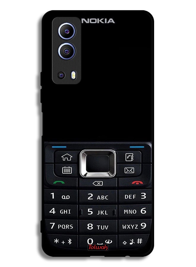 Tolwak Vivo Y72 5G Protective Case Cover Old Phone Pattern - Image 2