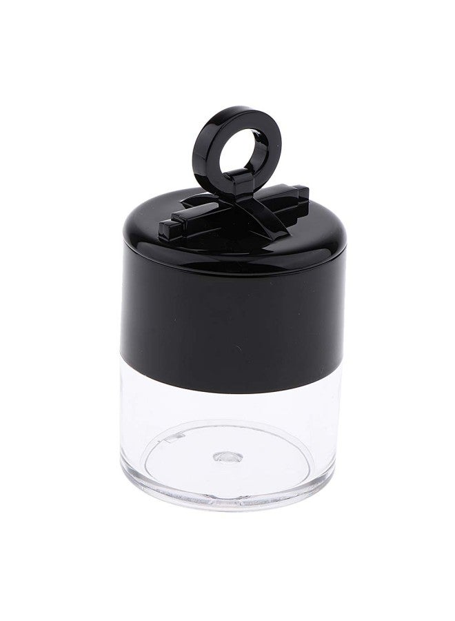 10g Plastic Empty Powder Case Round Makeup Vial, Clear Blusher Cosmetic Makeup Container with Black Sifters and Lid, Small Travel Size 