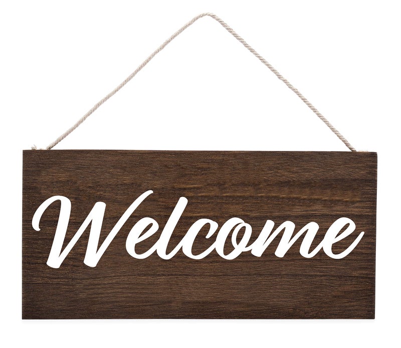Pulse Brands Welcome Sign for Front Door - Welcome Signs for Front Porch - Outdoor Welcome Signs for Porch - Front Porch Decor Farmhouse Decorations - Door Decorations - Porch Signs and Decor Outdoor - Image 1