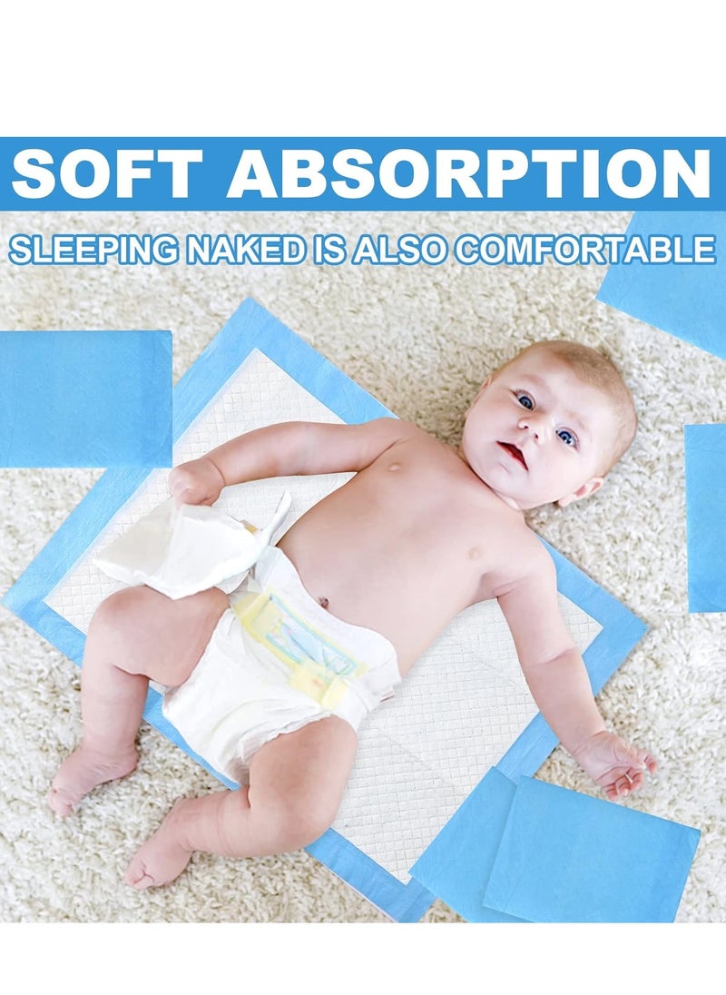 Baby Disposable Changing Pad, 50/100/150 Pack Soft Waterproof Mat, Portable Diaper Changing Table & Mat, Leak-Proof Breathable Underpads Mattress Play Pad Sheet Protector