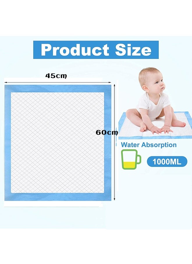 Baby Disposable Changing Pad, 50/100/150 Pack Soft Waterproof Mat, Portable Diaper Changing Table & Mat, Leak-Proof Breathable Underpads Mattress Play Pad Sheet Protector