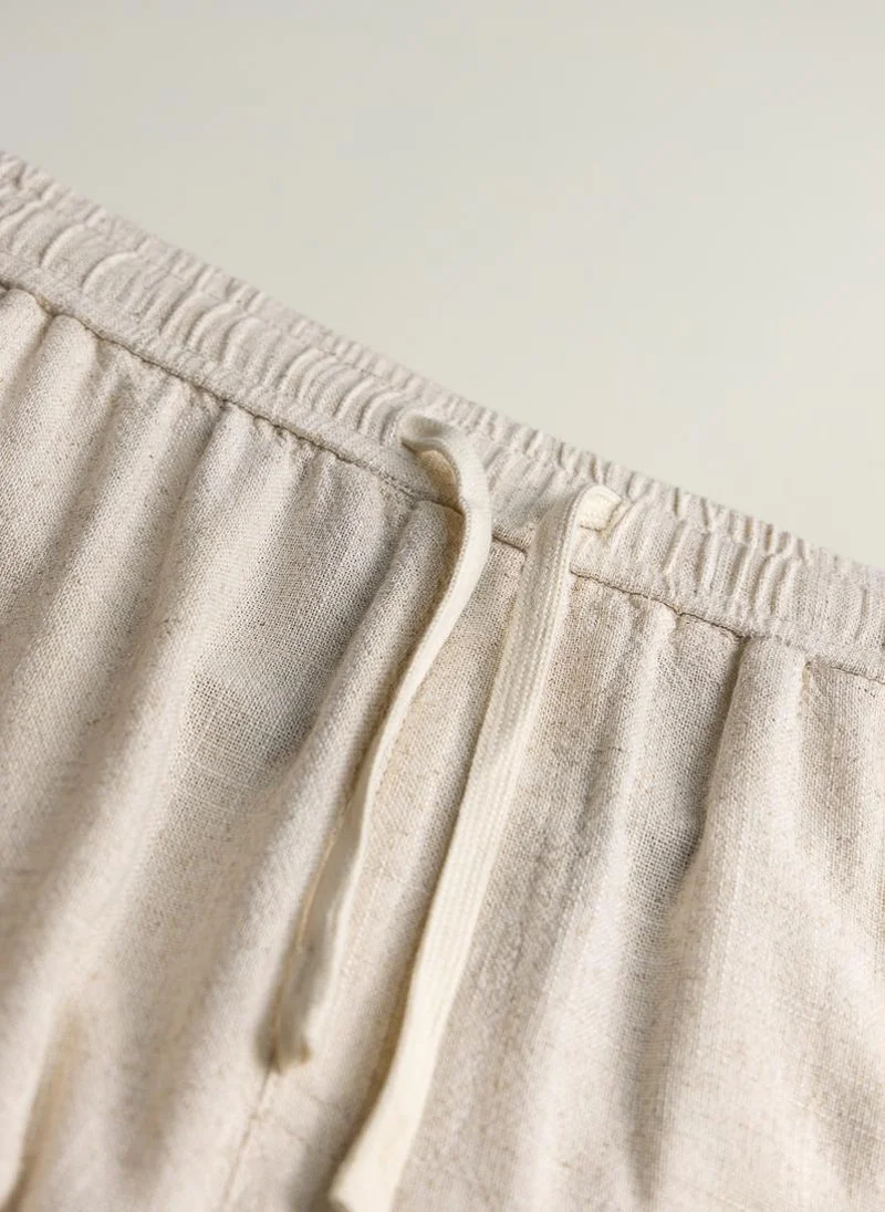 SHAPES COMFORT LINEN CARGO TROUSERS