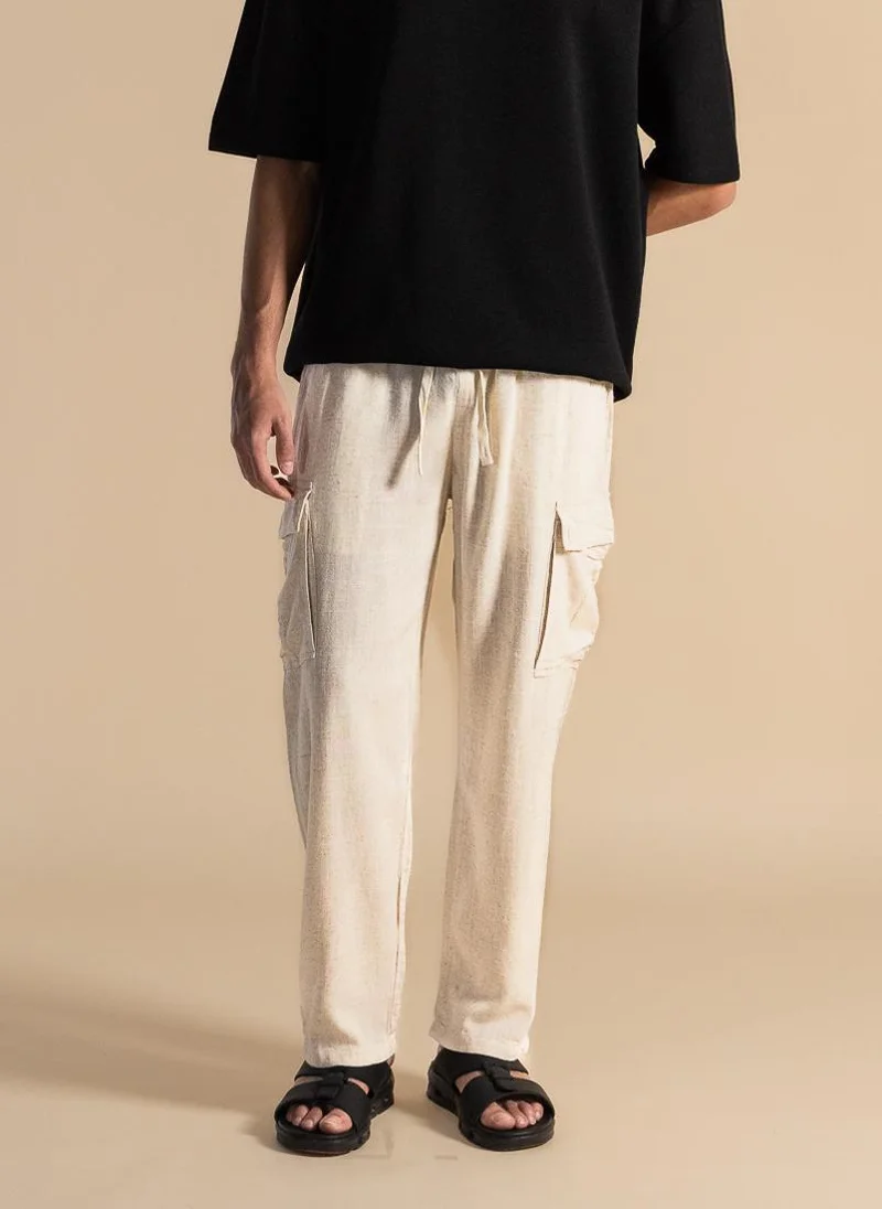 شايبس COMFORT LINEN CARGO TROUSERS