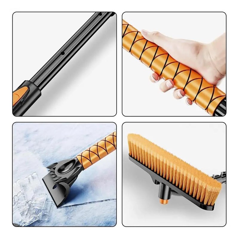 Compatible for Car Snow Brush and Ice Scraper Windshield Defroster Cleaning Shovel Window Deicer Ergonomic Grip Remover(A) - Image 3