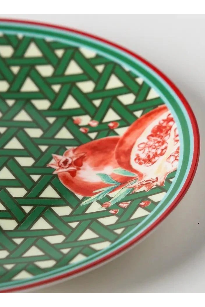 VITELLI DESIGN STUDIO Hazeran Pomegranate 25 cm Porcelain Plate - Image 2