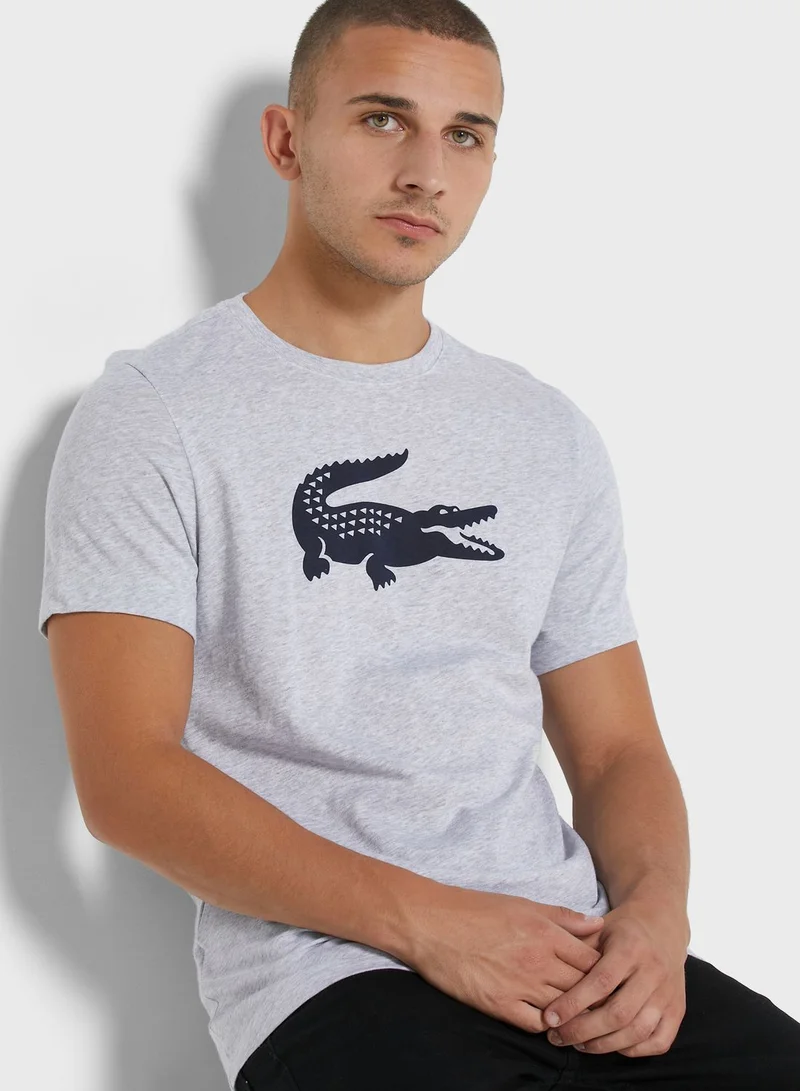 LACOSTE Oversized Crocodile Crew Neck T-Shirt