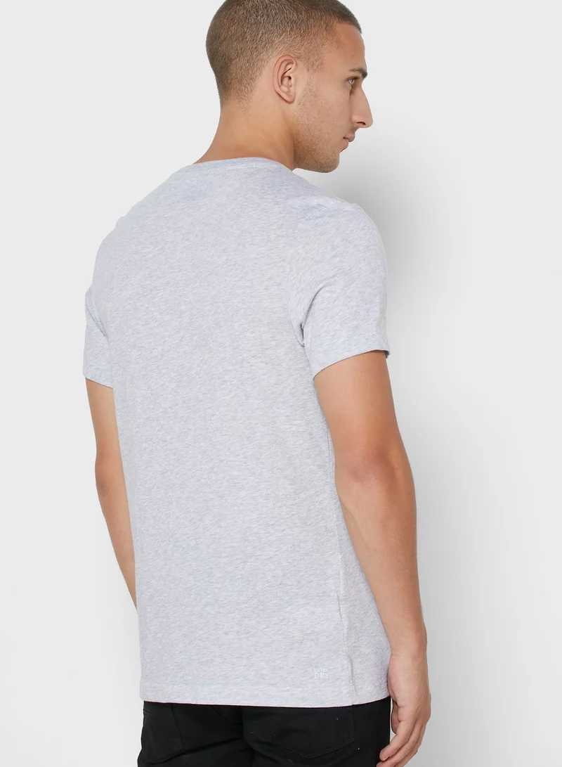 LACOSTE Oversized Crocodile Crew Neck T-Shirt