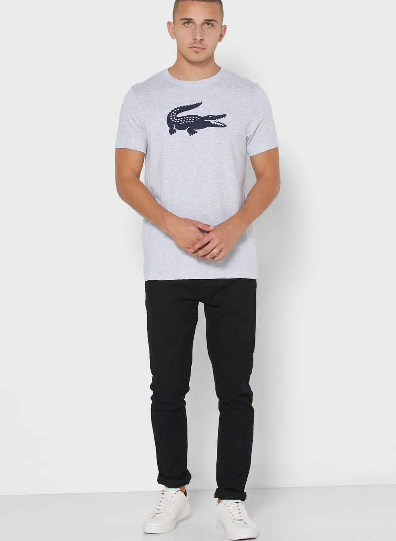 LACOSTE Oversized Crocodile Crew Neck T-Shirt