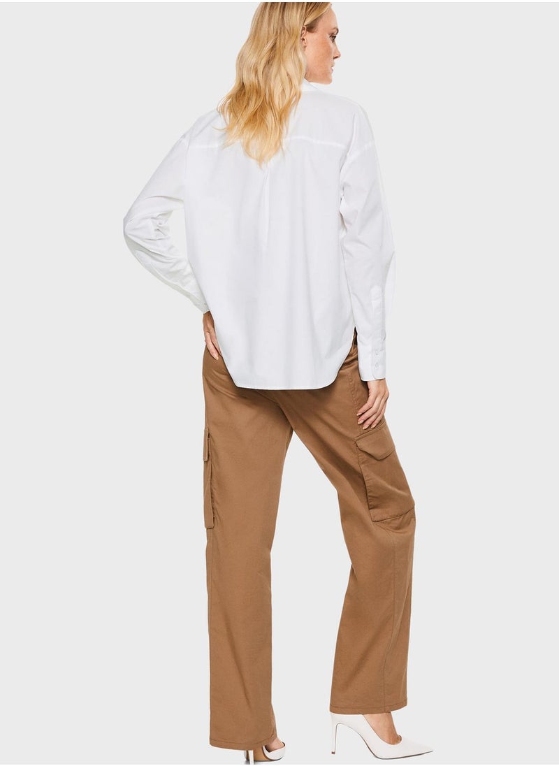 MANGO - Oversized Button Down Shirt - Image 1
