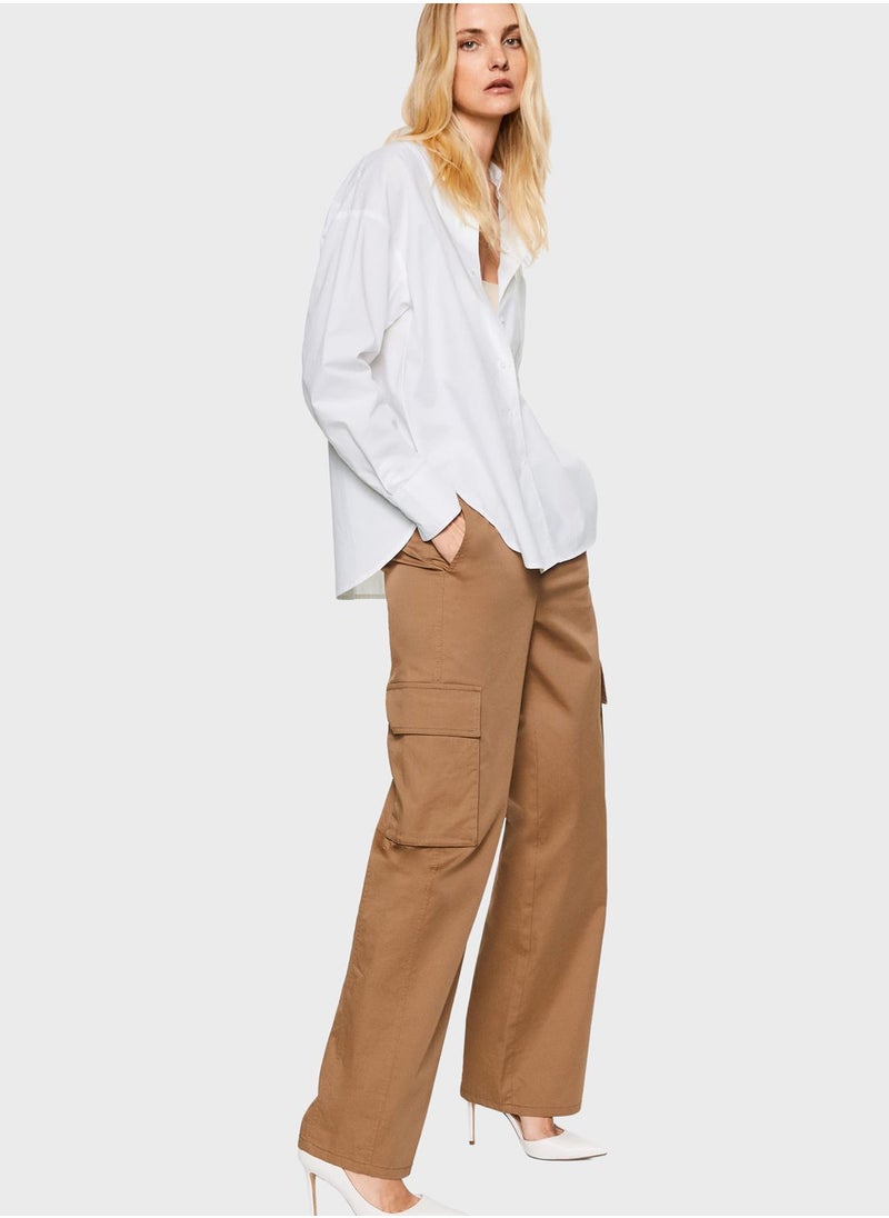 MANGO - Oversized Button Down Shirt - Image 1
