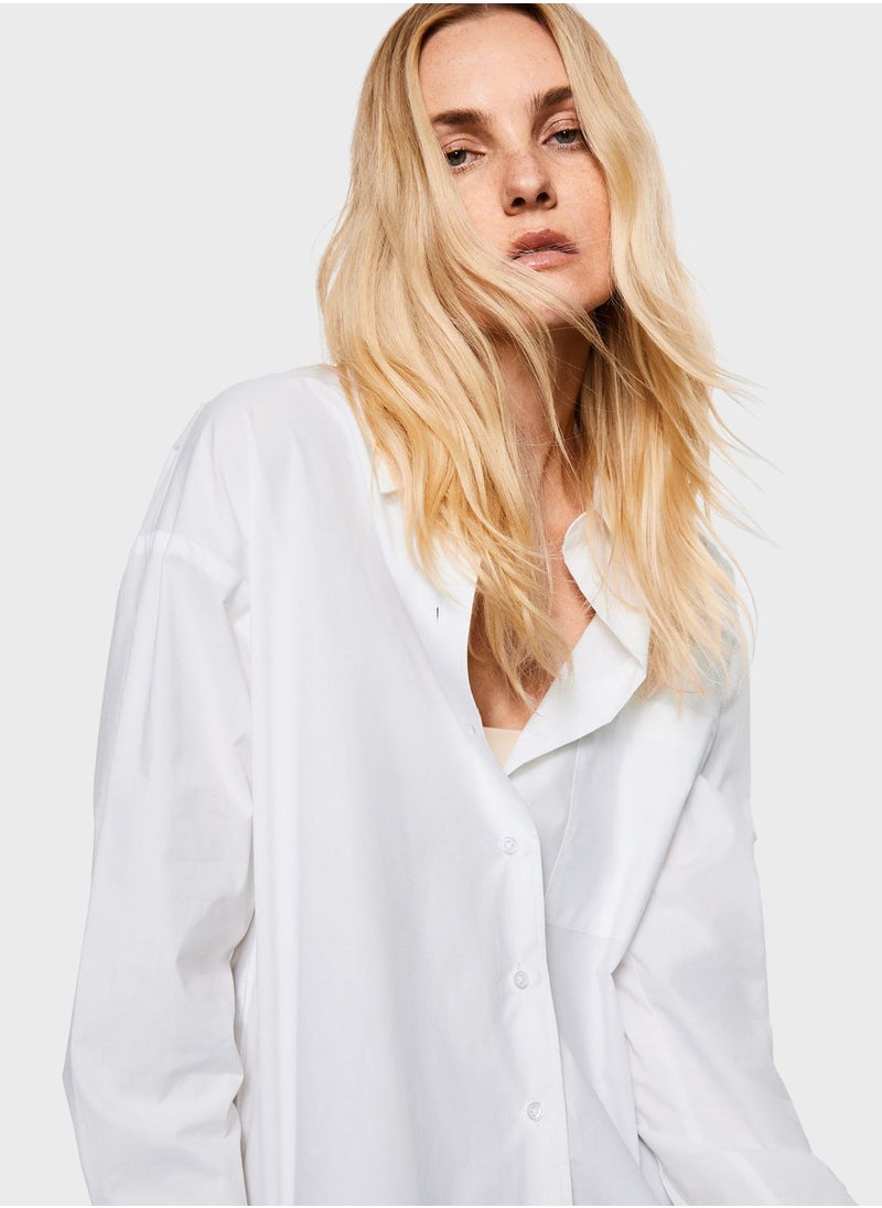 MANGO - Oversized Button Down Shirt - Image 1