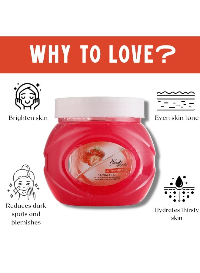 Skin Secrets Strawberry Facial Massage Gel with Strawberry Extract| 500gm - Image 4