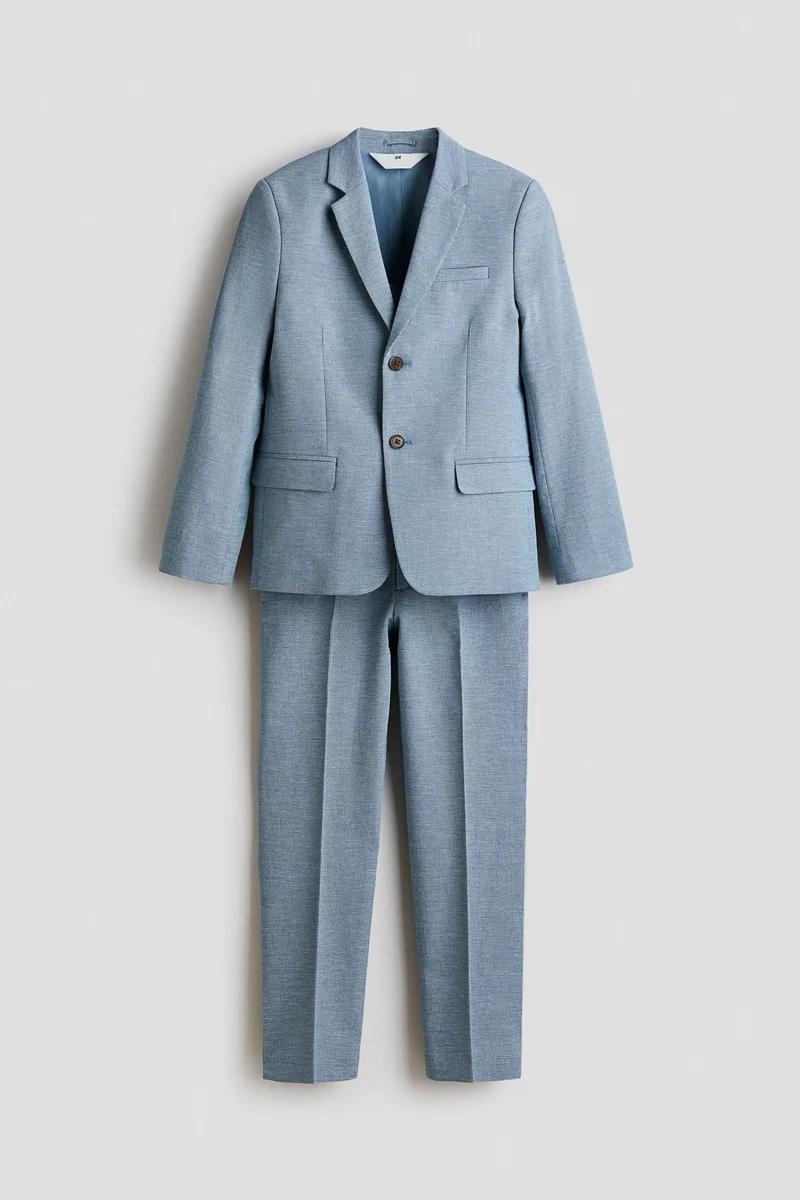 اتش اند ام بدلة من مزيج الكتان