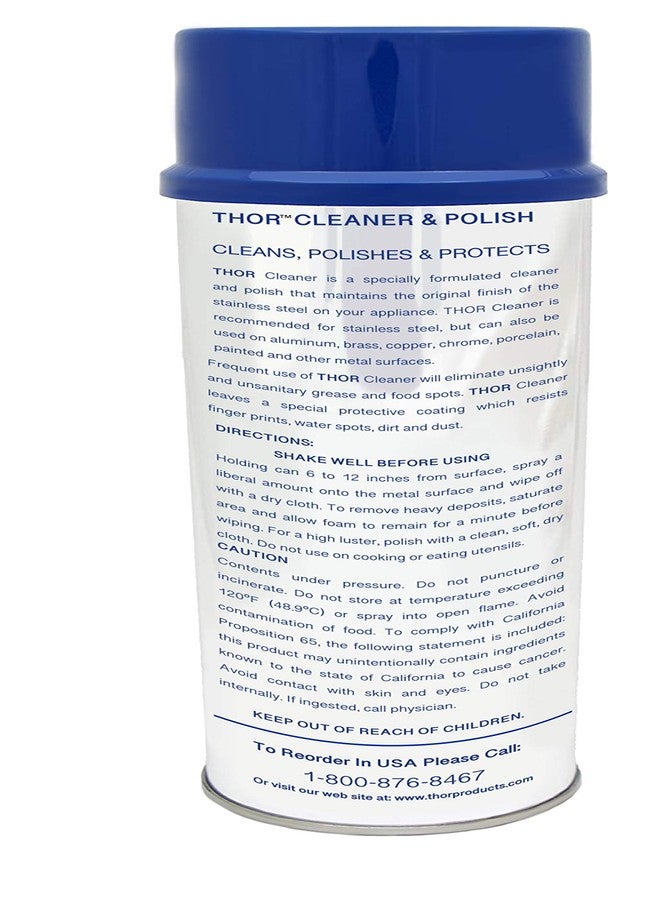 THOR 18 Oz. Thor Stainless Steel Cleaner & Polish (1 Can): Clean and Polish Stainless Steel Appliances Including Brass, Copper, Aluminum, Formica and Porcelain Surfaces - Image 2