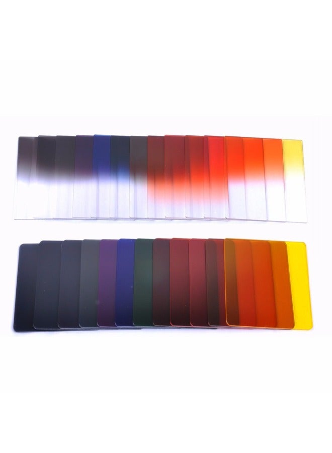 Square Insert Mirror Set 24 Color Suit ND Full Color Mirror Set Square Gradient Mirror 42 Pieces Filter Suit-Color:9 Rings + 2 Brackets + 1 Frame  - Image 5