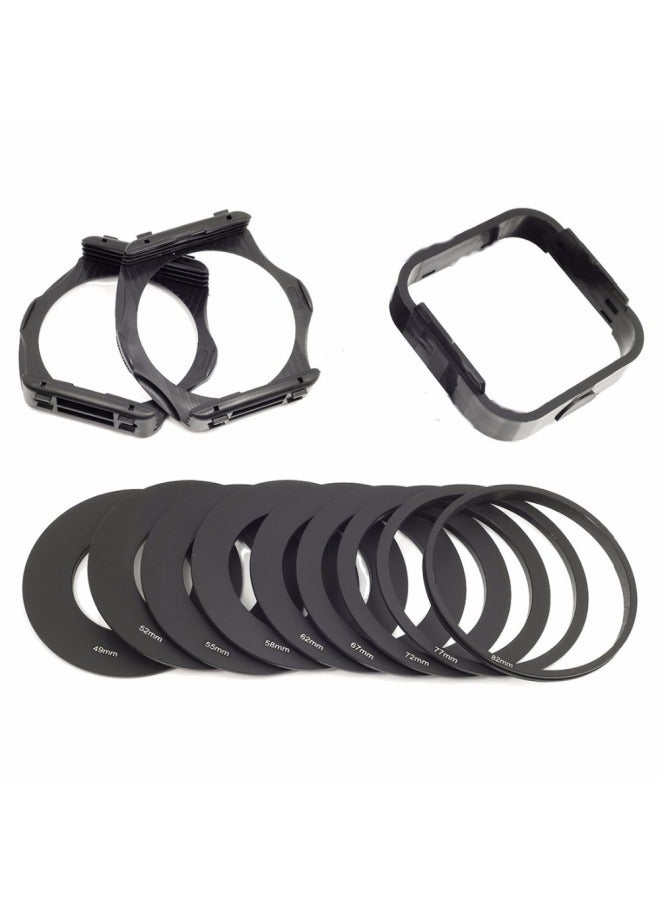 Square Insert Mirror Set 24 Color Suit ND Full Color Mirror Set Square Gradient Mirror 42 Pieces Filter Suit-Color:9 Rings + 2 Brackets + 1 Frame  - Image 3
