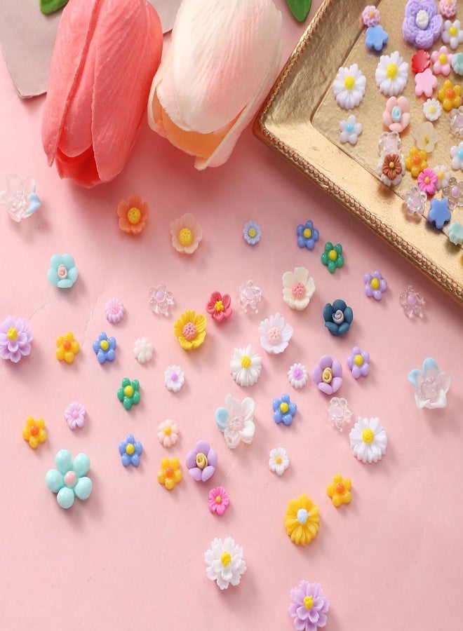 Sibba Mini Resin Flowers for Crafts - 120 Pcs Resin Flower Slime Charms Bulk, Miniature Dollhouse Fairy Garden Accessories for Adults DIY Micro Landscaping, Nail Art, Phone Case - Image 4