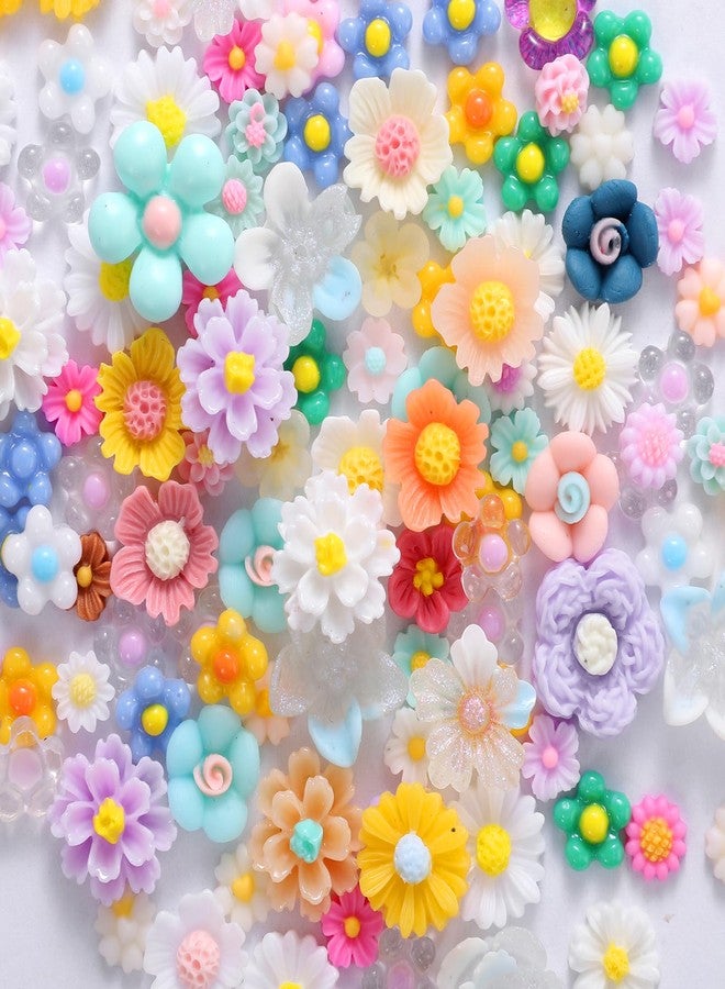 Sibba Mini Resin Flowers for Crafts - 120 Pcs Resin Flower Slime Charms Bulk, Miniature Dollhouse Fairy Garden Accessories for Adults DIY Micro Landscaping, Nail Art, Phone Case - Image 1