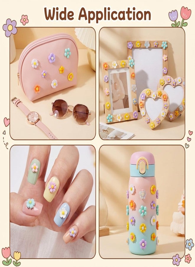 Sibba Mini Resin Flowers for Crafts - 120 Pcs Resin Flower Slime Charms Bulk, Miniature Dollhouse Fairy Garden Accessories for Adults DIY Micro Landscaping, Nail Art, Phone Case - Image 3