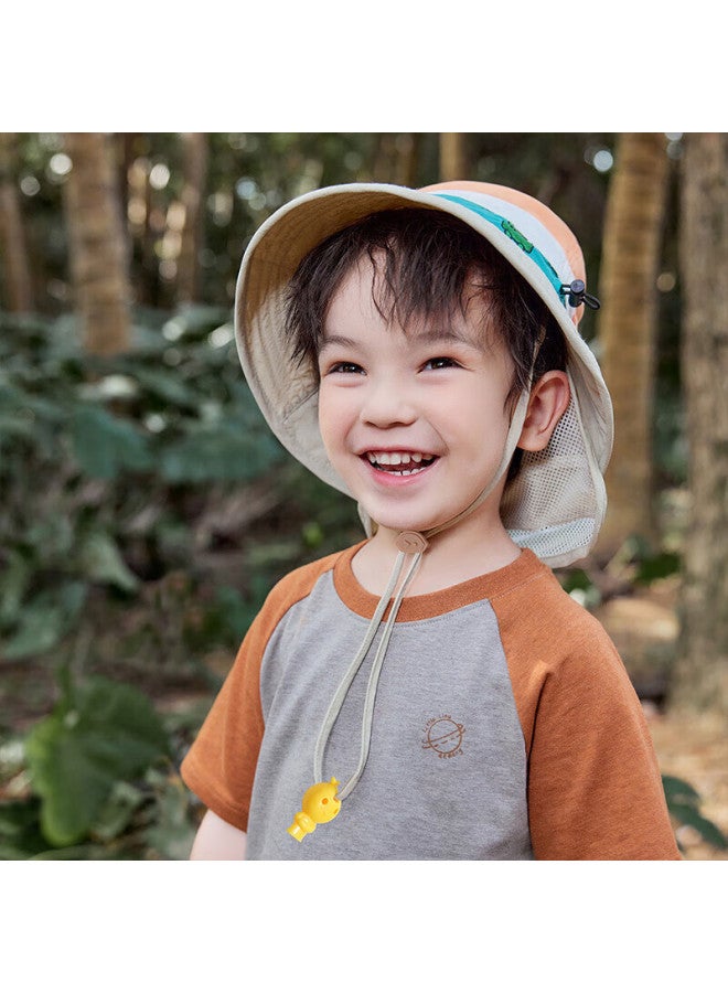 Lemonkid Children's Sun Protection Hat, Boys And Girls Sun Visor Cap, Summer Sun Hat, Fisherman Hat, Shawl Bucket Hat, Oatmeal Milk Tea 54 - Image 2