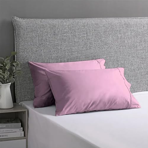 AVI Pure Cotton 144 TC Solid Pillow Cover, Set of 2 Pillow Covers, California King Size Pillowcase, Pillow Covers with Envelope Closure, (20x36 inch, Pink) - Image 1